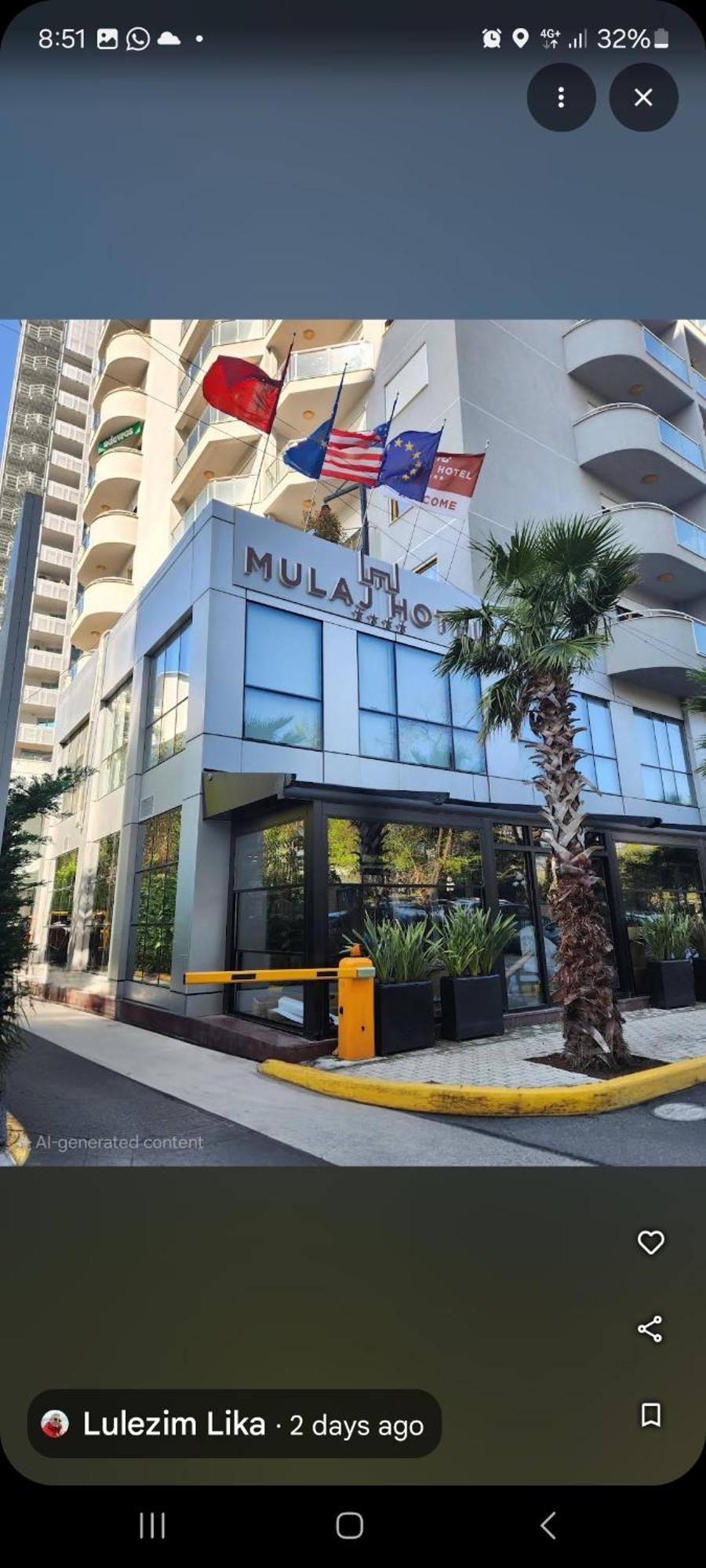 Mulaj Hotel Tirana Eksteriør billede